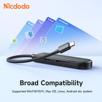 Mcdodo 143 5 en 1 HUB USB-C USB3.0 prise en charge 5Gbps 2 To lecteur de disque dur carte SD/TF répartiteur M pour Windows MAC/ IPAD OS Android