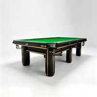 Table de billard professionnelle chinoise PUSHIZHE 8 boules, 9 pieds, ardoise naturelle, cadre en bois massif, poches en cuir, pour usage domestique ou en club