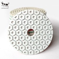 LITTLE ANT Disque de polissage pour granit, marbre, pierre, carrelage - 100 mm, abrasif fin, polissage humide, compatible avec les meuleuses d'angle