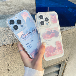 Ốp Lưng INS Màu Xanh/Hồng Đám Mây Cao Cấp Mới Cho iPhone 13 Ốp Lưng Chống Sốc Trong Suốt Cho iPhone 13 - Product Image 6