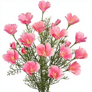 Fleurs artificielles en soie réaliste <span class=keywords><strong>Hibiscus</strong></span> rose en spray, 27 longues tiges, <span class=keywords><strong>bouquet</strong></span> de <span class=keywords><strong>mariée</strong></span> artificiel - Product Image 4