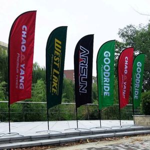 Advertising Print Promo Logo Beachflag <b>Banners</b> Feather Custom Polyester Silk Screen Printed Advertisement Flags - Product Image 1