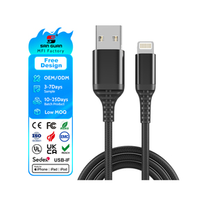 สายชาร์จเร็วคุณภาพสูง ราคาประหยัด หัว USB เป็น L สำหรับ <span class=keywords><strong>Apple</strong></span> iPhone 14/13/12/<span class=keywords><strong>11</strong></span> Pro Max/SE/XS/XR/8 Plus และอื่นๆ - Product Image 1