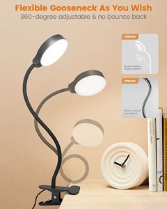 Giải phóng mặt bằng giá glocusent <span class=keywords><strong>LED</strong></span> giường đầu giường Đèn đọc sách linh hoạt mắt chăm sóc Clip-on ánh sáng cuốn sách để đọc trên giường - Product Image 4