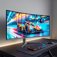 Moniteur de jeu incurvé personnalisé 4K 5K ultra large 34 40 44,5 49 pouces, haute précision des couleurs, 120 165 200Hz, moniteur LED immersif pour le jeu