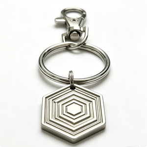 Stainless Steel Hexagon Carabiner Keychain Embossing Printing Luxury Hard-Wearing <b>Metal</b> <b>Key</b> <b>Chain</b> - Product Image 6