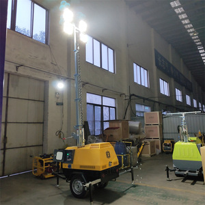 Mobile Lighting <b>Tower</b> 7M LED High Brightness AC <b>Power</b> Construction Site Use - Product Image 3