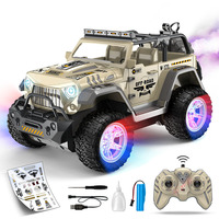 Coche de Carreras Todoterreno de Alta Velocidad con Tracción en las Cuatro Ruedas, 24G, con Luces y Spray, de Plástico, para Niños de 0 a 24 Meses, Juguete Eléctrico CV-E700