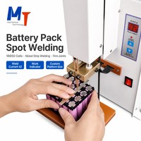 Soudeuse par points à électrodes pour batteries 18650, modèle MT JYH-D, à commande au pied, 10KVA, 0-99A, double impulsion, électrode en cuivre pur 3mm, 1
