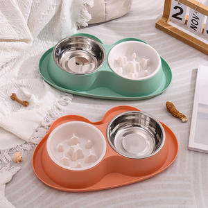 Comedero Doble para Perros y Gatos <span class=keywords><strong>de</strong></span> Gran Capacidad, Antideslizante, Diseño Sólido, Ecológico, Venta al Por Mayor - Product Image 2