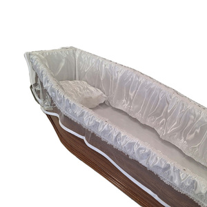 Customed Mesh europeo copertura bara panno pompe <span class=keywords><strong>funebri</strong></span> forniture cadavere copertura ricamo copricapo in tessuto cofanetto - Product Image 1