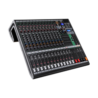 Console de mixage audio professionnelle FX 14 canaux avec 99 effets DSP, cartes son, mixeurs, contrôleur DJ/console de mixage audio pour spectacle sur scène
