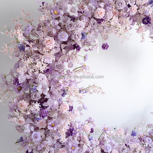 ดอกไม้ประดิษฐ์สีม่วงรูปดอกกุหลาบ Annielu สำหรับตกแต่งงานแต่งงานซุ้มดอกไม้ประดิษฐ์สีสันสดใส - Product Image 3