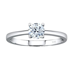 <span class=keywords><strong>Anello</strong></span> di Fidanzamento MADISON in Argento Sterling 925 Placcato Rodio con Zirconia <span class=keywords><strong>Swarovski</strong></span>, Montatura a Griffe, <span class=keywords><strong>Anello</strong></span> Nickel-Free - Product Image 1