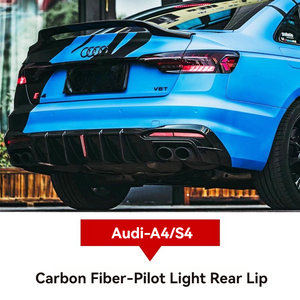 2020 - 2024 için kuru karbon Audi <span class=keywords><strong>A4</strong></span> ön dudak <span class=keywords><strong>B8</strong></span> B9 S4 ön tampon dudaklar arka difüzör Spoiler kaput yan etek kaput vücut kiti - Product Image 5