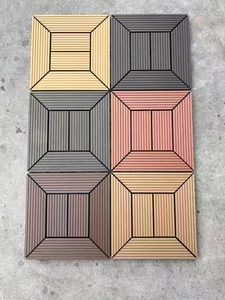 Dalles de terrasse en WPC imperméables pour l'extérieur, auto-assemblables, antidérapantes, revêtement de <span class=keywords><strong>sol</strong></span> composite pour jardin - Product Image 3