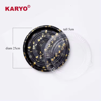 KARYO KY-251 rond luxe blister PET PS plastique jetable repas boîte à lunch conteneur à emporter sushi plateau avec couvercle anti-buée