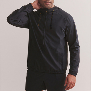 เสื้อแจ็คเก็ตกันลมมีฮู้ดสำหรับผู้ชาย, เสื้อกันลมน้ำหนักเบาปรับได้มีเชือกถักสำหรับฝึกวิ่งฤดูใบไม้ผลิ - Product Image 2