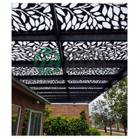 Pergola de jardin en aluminium découpée au laser CNC personnalisée, treillis, écran d'intimité, clôture de jardin, cloison suspendue, clôture encadrée, mur