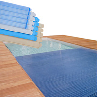 Cubierta de plástico eléctrica para piscina, listones de plástico con control remoto automático profesional, venta al por mayor, proveedor de China