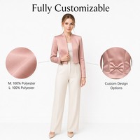 Costumes d'affaires pour femmes de qualité supérieure, blazer ajusté, robe à simple boutonnage, tenue de bureau avec style sexy, taille plus, motif uni