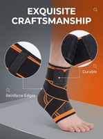 Attelle de cheville en nylon élastique réglable avec soutien de la voûte plantaire, manchon de protection pour le tendon d'Achille, compression pour le soin des pieds