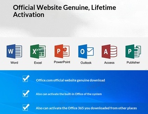 Pour Office365, activer définitivement les logiciels <span class=keywords><strong>Word</strong></span>, PowerPoint et Excel pour <span class=keywords><strong>Windows</strong></span> - Product Image 5