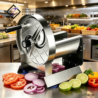 Elektrische fruitsnijmachine van roestvrij staal met verstelbaar mes voor keuken en huishoudelijke fruitverwerking