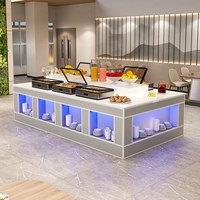 Table de buffet commerciale pour hôtels, restaurants, cantines, présentoir de fruits et desserts, îlot de service, table de récupération des aliments