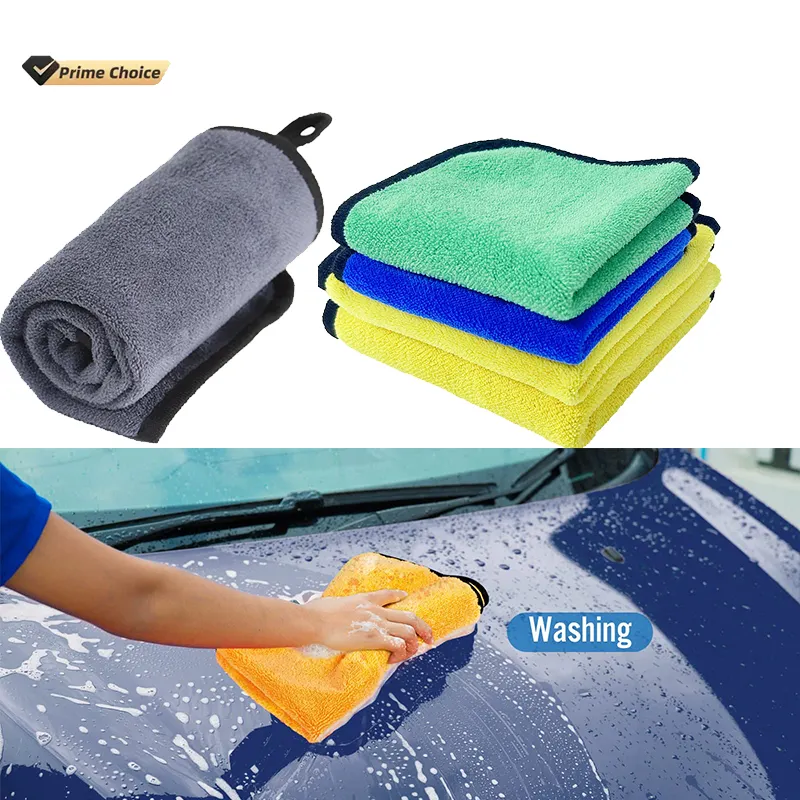 Pile Auto Care Microfiber Detailing Microfiber Car Wash Cleaning Kit Cloth Twisted large twist Loop Car Drying Absorbent Towel