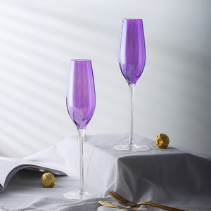 Taças de vinho coloridas roxas de haste longa, preço direto de fábrica, em promoção, para decoração de casamento - Product Image 5