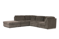 Ensemble de canapés modulaires sectionnels en forme de L, canapé d'angle en tissu, structure en bois pour salon, meubles personnalisables en usine OEM