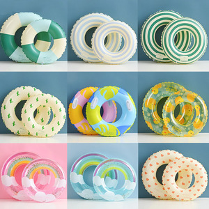 Biểu Tượng Tùy Chỉnh PVC Sọc Bơi Bơm Hơi Vòng Thân Thiện Với Môi Bên Bãi Biển Trẻ Em Hồ Bơi <span class=keywords><strong>Float</strong></span> Chanh Donut Cá Mập Nàng Tiên Cơn-Cho Thể Thao Dưới Nước - Product Image 2