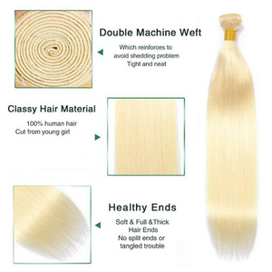 # <span class=keywords><strong>Extensiones</strong></span> <span class=keywords><strong>de</strong></span> <span class=keywords><strong>Cabello</strong></span> Humano Liso y Largo Rubio 613, <span class=keywords><strong>de</strong></span> 10 a 28 Pulgadas, 100% <span class=keywords><strong>Cabello</strong></span> Virgen Europeo para Mujer - Product Image 2
