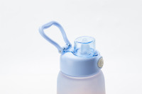 Bouteille ventrue en plastique dégradé givré, sans BPA, écologique, avec marqueur de temps et poignée, pour boire directement, 26OZ 800ml