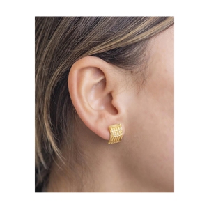   ต่างหูทองคำ 22 กะรัต 3269 ต่างหูทรงห่วงรูปผีเสื้อสุดอินเทรนด์ประดับเพชร ทองคำขาว 14K และ 18K ทองคำขาว 14K และ 18K ทองคำโรสโกลด์ 14K - Product Image 1