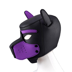 Máscara de Perro de Látex <span class=keywords><strong>para</strong></span> Juego de Roles, Máscara Completa con Orejas Acolchadas de Goma, Máscara de Cachorro <span class=keywords><strong>para</strong></span> Cosplay y Fiestas - Product Image 4