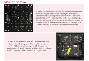จอแสดงผล LED P4 สำหรับภายในอาคาร ขายดี โมดูล LED P4 สำหรับภายในอาคาร ขนาด 128x128 มม. โมดูล LED สีเต็มรูปแบบ โมดูลแผงป้ายดิจิทัล - Product Image 5