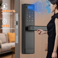 Cerradura Inteligente para Puerta con Cámara, Reconocimiento Facial 3D, Lector de Huellas Dactilares, Visor de Cámara, Control Remoto, 6 Métodos de Desbloqueo, Aplicación Tuya