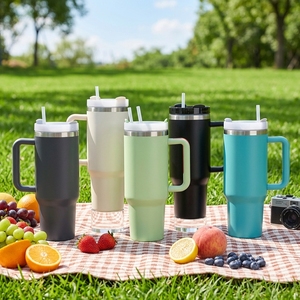 Gobelet isotherme en acier inoxydable 304 à double paroi, anti-fuite, sous vide, 40 oz, avec poignée, vente en gros - Product Image 1