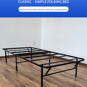 Hyfm Thép Thanh Đôi Có Thể Gập Lại Kim Loại Nền Tảng Giường Khung Gấp Giường Cho Duy Nhất - Product Image 2