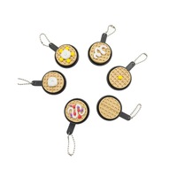 FUSEJOY Nouveau Porte-clés Mini Gaufre 3D Imprimée, Pendentif Anti-stress pour Sac, Fabriqué dans la Province du Zhejiang pour les Jeunes