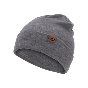 Gorro de lana 100%, gorro de punto de invierno de gran tamaño de alta calidad para mujeres y hombres, gorro elástico de gran tamaño personalizable - Product Image 1