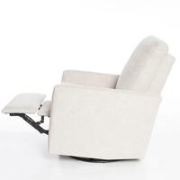 Fauteuil pivotant confortable avec coussin en tissu doux et dossier haut pour la maison, l'hôtel, l'appartement, la crèche