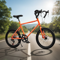 Vélo de course sur route pour enfants, léger, 20 et 22 pouces, frein à disque, 7 vitesses, en stock en usine