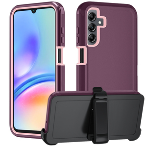 Pour <span class=keywords><strong>Samsung</strong></span> A05s A 15 A25, étui de téléphone lourd 3-en-1 antichoc défenseur pince arrière étui de protection complet - Product Image 3