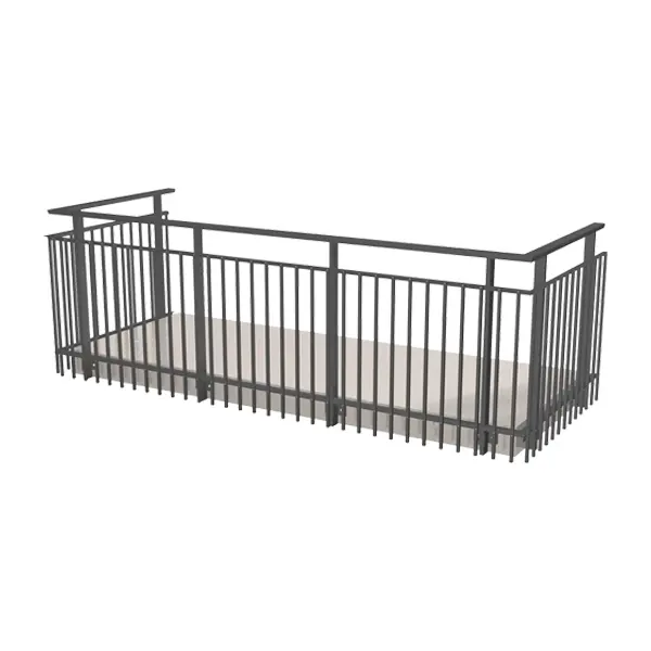 Aluminum/Wrought Iron Grill Design Metal Balcony Railings