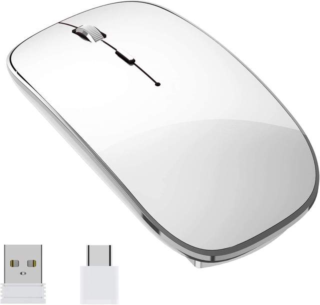 Electroplated Dual Mode Rechargeable Silent Ergonomic Bluetooth Gaming Mouse Type-C USB Gaming Wireless Mouse