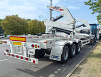 Semi-remorque porte-conteneurs de haute qualité de 23 tonnes avec élévateur latéral, remorque porte-conteneurs à chargement latéral avec grue à vendre