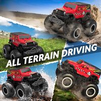 Voiture télécommandée amphibie 2.4GHz 1:20 tout-terrain RC voiture et bateau combo-rouge, cadeau idéal pour les enfants